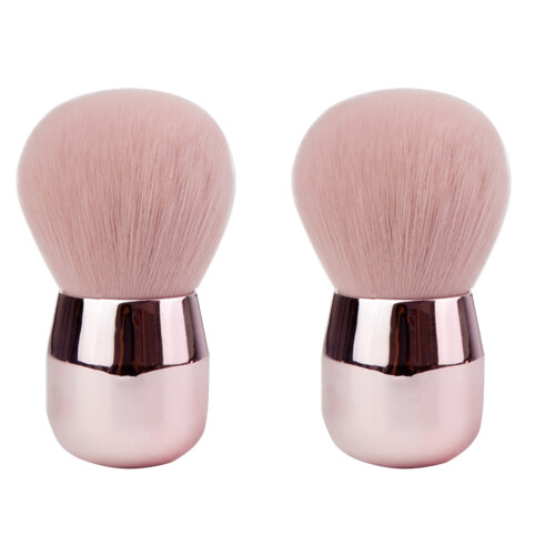 2 Pcs Mushroom Shape Loose Powder Makeup Brush Blusher Foundation Tool 2