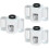 3Pcs Wall Toothbrush Holders Toothpaste Squeezer White Storage Shelf 8