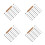 4Pcs Nail Art Brush Set Dual Head Replacement Nail Polish Tools Kit 7