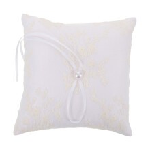 1Coussin Porte-Anneaux Mariage Dentelle Style Vintage