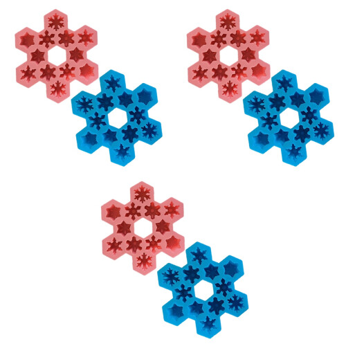 6 Pcs Snowflake Silicone Chocolate Mold For Baking And Ice 2