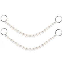 6Pcs Pearl Shoe Charms Chains White Acrylic for Shoes Decoration