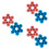6 Pcs Snowflake Silicone Chocolate Mold For Baking And Ice 6