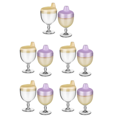10Pièces Gobelets Enfants Antidébordement Pièce+pp Multi Usage Bébé 2