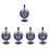 5Pcs Iron Ashtray For Home Office Automatic Extinguishing 7