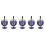 5Pcs Iron Ashtray For Home Office Automatic Extinguishing 11