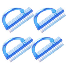20Pcs Compact Blue Finger Nail Scrubber Brushes for Home Use