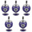 5Pcs Iron Ashtray For Home Office Automatic Extinguishing 5