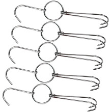 10 Pcs Fish Hook Ham Bacon Stainless Steel Commercial Metal
