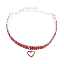 3Pcs Red Puppy Neck Decor Chain Dog Collar Durable Comfortable Use