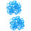 100Pcs Blue Plastic Water Filter Locking Clips for Home Use Leak-Free 9