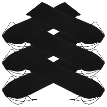 12Pcs Black Hair Tools Storage Bag Curling Iron Holder Flannelette