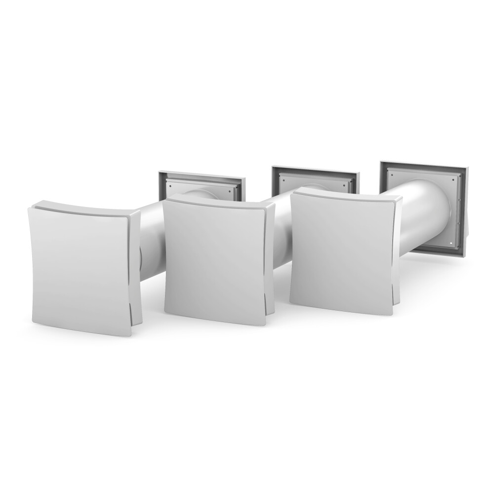 Dryzone Controllable Telescopic Passive Wall Vent White 100Mm X 3 Pack 5061079800651