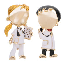 4 Pcs Pin Collar Oil Girl Medical Care