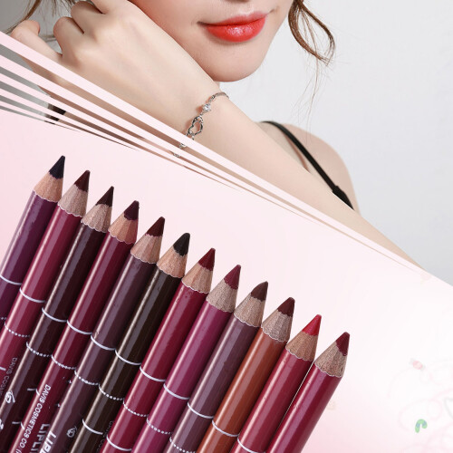 12Pcs Women'S Waterproof Lip Liner Pencil Set 2