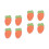 8Pcs Orange Antifreeze Face Stickers Cotton Windproof Winter Protector 6