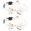 2pcs Cat Collar White The Dog Leopard Print Cotton Polyester 5