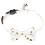 2pcs Cat Collar White The Dog Leopard Print Cotton Polyester 9