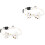 2pcs Cat Collar White The Dog Leopard Print Cotton Polyester 3