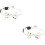 2pcs Cat Collar White The Dog Leopard Print Cotton Polyester 6