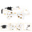 2pcs Cat Collar White The Dog Leopard Print Cotton Polyester 10