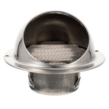 5Pcs Metal Outdoor Exhaust Vent Cap Silver for Range Hood Wall Mount