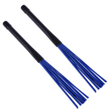 3Pcs Telescopic Drum Sticks Blue Black Nylon Handles for Drum Cleaning