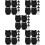 5 Sets Backpack Buckle Black Thicken Plastic Button 10