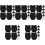 5 Sets Backpack Buckle Black Thicken Plastic Button 5