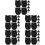 5 Sets Backpack Buckle Black Thicken Plastic Button 8