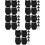 5 Sets Backpack Buckle Black Thicken Plastic Button 9