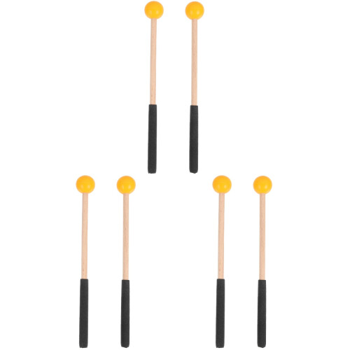 3Pairs Practical Wooden Marimba Hammer Durable Instrument Sticks 1