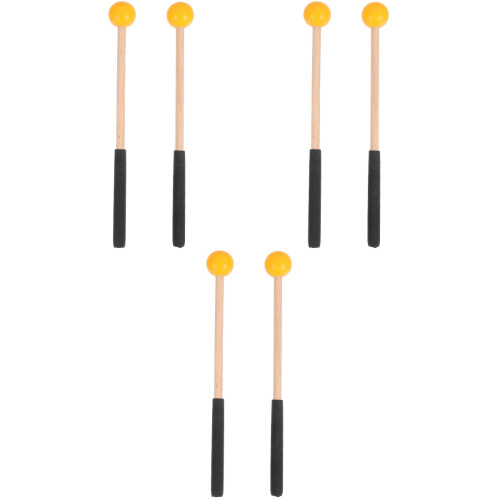 3Pairs Practical Wooden Marimba Hammer Durable Instrument Sticks 2
