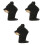 3Pièces Support Lunettes Bois Animal Décor Bureau Coloré 3