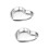 2 Pieces Heart Shaped Plate Kitchen Tabletop Snack Tray Serving Bowl 7