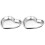 2 Pieces Heart Shaped Plate Kitchen Tabletop Snack Tray Serving Bowl 2