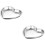 2 Pieces Heart Shaped Plate Kitchen Tabletop Snack Tray Serving Bowl 6