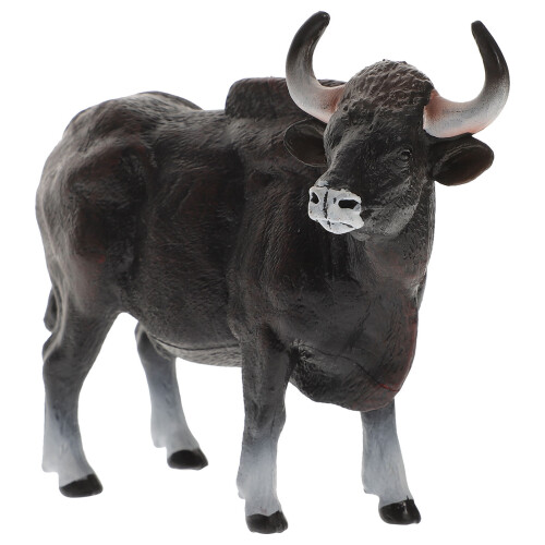 2 Pcs Simulation Cow Model Simulated Cattle Model Child 14x10.5x4cm
