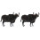 2 Pcs Simulation Cow Model Simulated Cattle Model Child 14x10.5x4cm 4