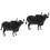 2 Pcs Simulation Cow Model Simulated Cattle Model Child 14x10.5x4cm 6