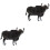 2 Pcs Simulation Cow Model Simulated Cattle Model Child 14x10.5x4cm 5