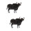 2 Pcs Simulation Cow Model Simulated Cattle Model Child 14x10.5x4cm 9