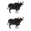 2 Pcs Simulation Cow Model Simulated Cattle Model Child 14x10.5x4cm 7