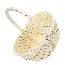 2Pcs White Paper Rope Rustic Handwoven Baskets for Weddings Picnic