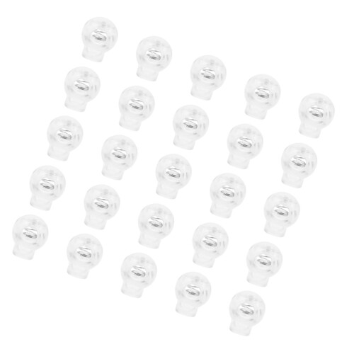 125Pcs DIY Transparent Spring Cord Locks Plastic Toggle for Lanyards