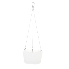 4Sets White Hanging Plant Pots Plastic Durable Outdoor Garden Planters