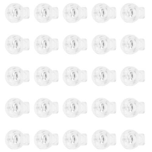 125Pcs DIY Transparent Spring Cord Locks Plastic Toggle for Lanyards 2