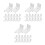 60Pcs White Iron Curtain Brackets for Home DIY Ceiling and Wall Mount 8