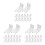 60Pcs White Iron Curtain Brackets for Home DIY Ceiling and Wall Mount 5