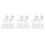 60Pcs White Iron Curtain Brackets for Home DIY Ceiling and Wall Mount 6